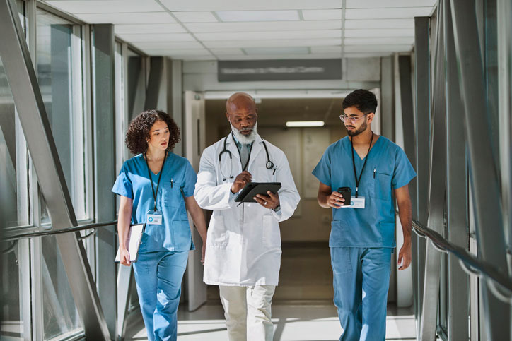 walking the halls of the hospital